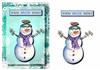 smiling snowman christmas a5 topper