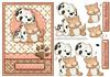 FURRY FRIENDS Decoupage Card & Insert