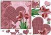 Pretty tulip Hearts quick card