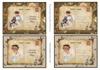 4 Vintage Post Card Toppers