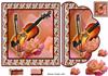 delicate musical rose envelope card