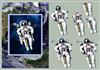 astronaut card earth background A5