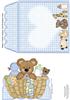 BABY BOY BEAR IN BASKET Easel Kit...