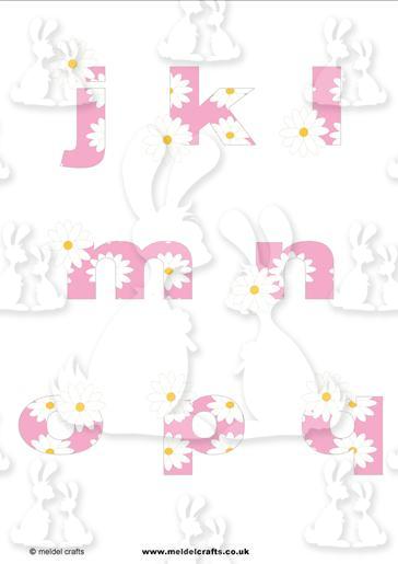 Daisy Chain Pink j-q lowercase