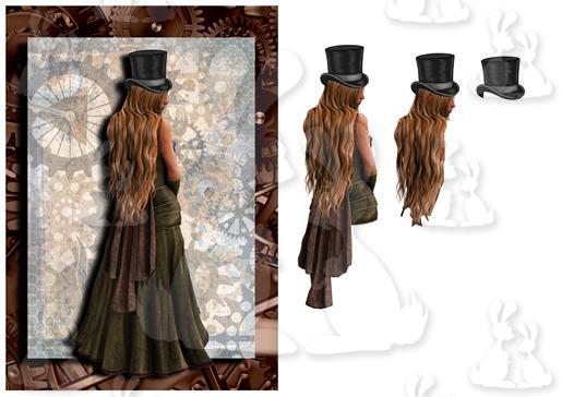 Lady Steampunk A5 + decoupage