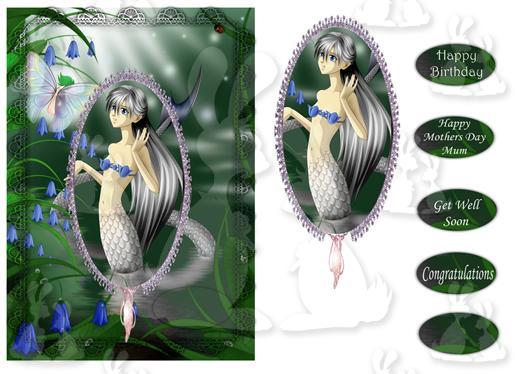 A5 card (Fairy Wishes No 2)