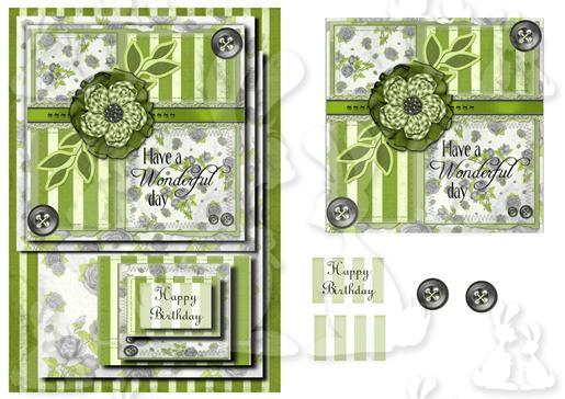 Shabby Chic Green - 360 DPI