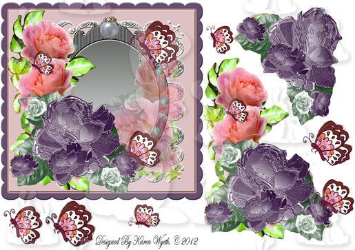scalloped purple rose reflections