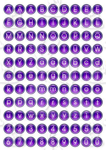 Shiny Button Alpha-Purple