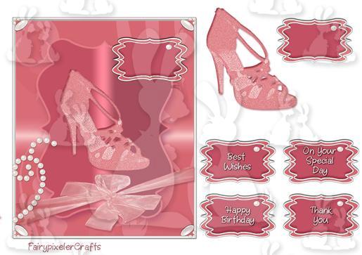 PinkShoeCardFront
