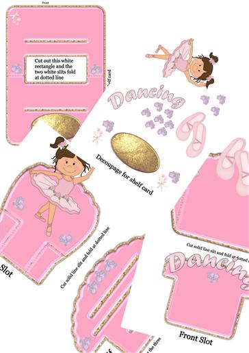 Ballet Dancing Shelf Card Tabs part of set