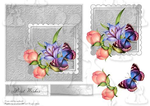 silver scalloped square topper