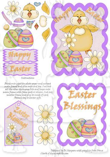 Happy Easter topper + insert & 3D