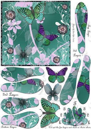 Pretty floral fan flutter