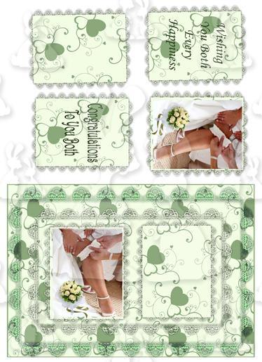 A5 Landscape  card (Wedding No 16)