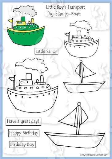 Little boys transport on wheels-Boats