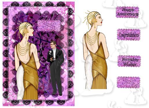 A5 card ( Deco Follies No 8)