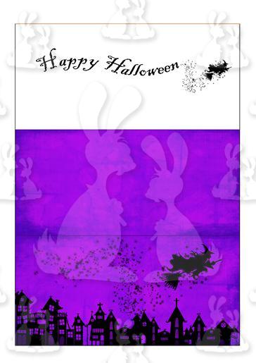 Easy Halloween Card - purple
