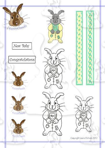FuzzyCheeks Digi Stamps New baby