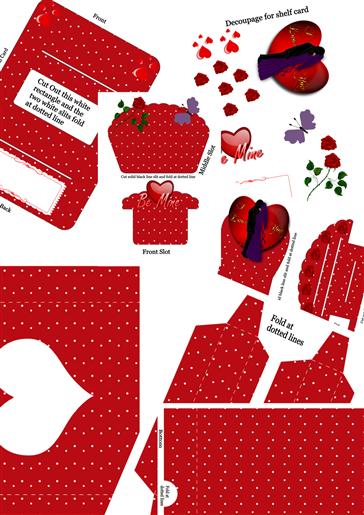 Valentine Shelf Card Shelf n back