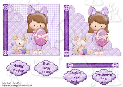 lilac easter card topper