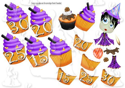 elements  for Fun and Goulish Birthday Kit