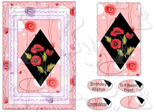 A5 card (Poppy No 1a)