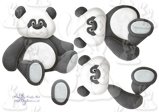 Cuddly Panda Shaped Card Layers