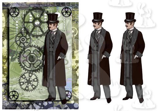 Steampunk Cogs Victorian Gentleman