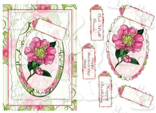 A5 card (Floral No 5)