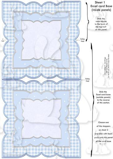 BABY BOY BEAR IN BASKET Easel Kit sheet 1