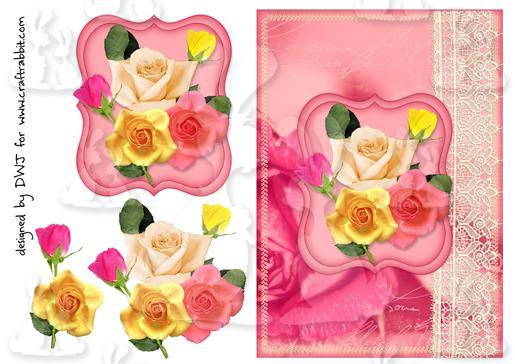 Rose decoupage -DWJ