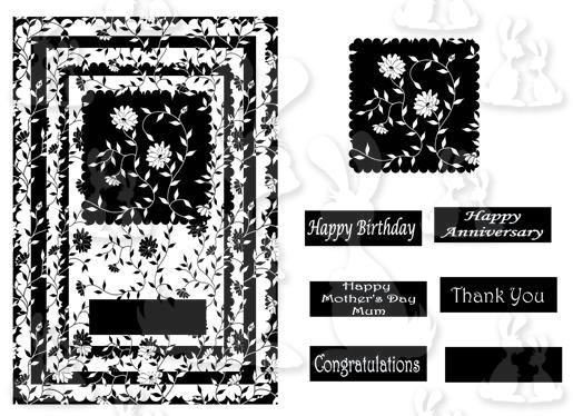 A5 card ( Black & White No 1)