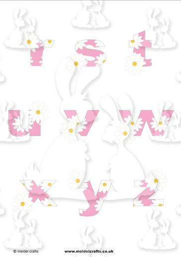 Daisy Chain Pink r-z lowercase
