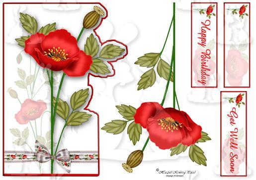 Poppy Shaped Card Front