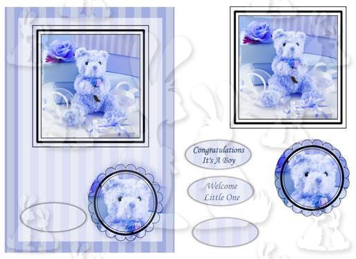 A5 card (Baby Boy No 1b)