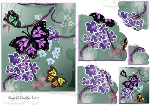 flutters in bloom floral corner stacker