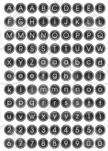 Shiny Button Alpha-Black