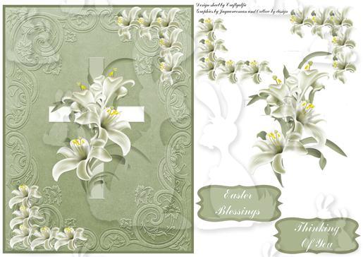 Easter cross and Lilly or Sympathy