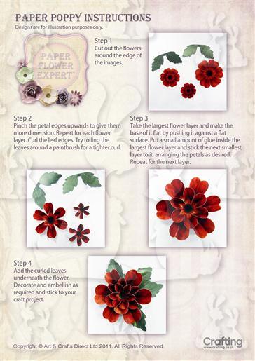 Poppy Flower Instruction Sheet