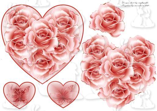 Rose Heart Topper