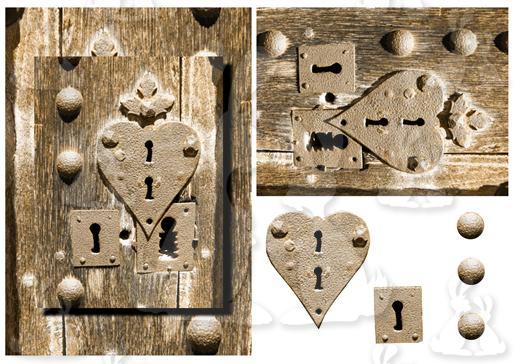 Steampunk Aged Locks A5 + decoupage