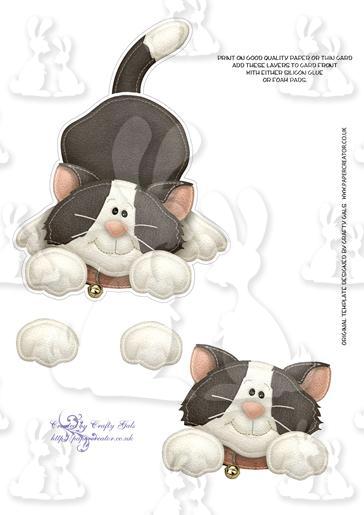 Playful Kitty Shaped Card Layers