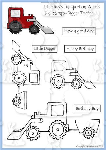Little boys transport on wheels-DiggerTractor
