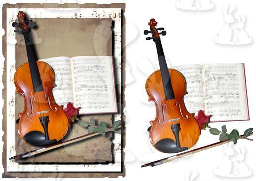 Music   A5 + decoupage