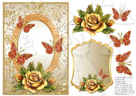 Gold A5 card topper-DWJ
