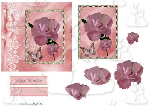 rose and butterfly