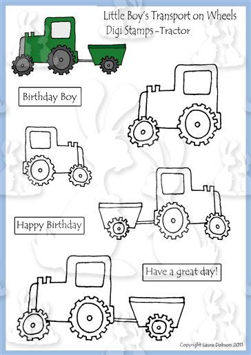 Little boys transport on wheels-Tractor