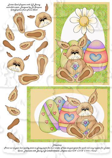 Easter Rabbits x2 toppers
