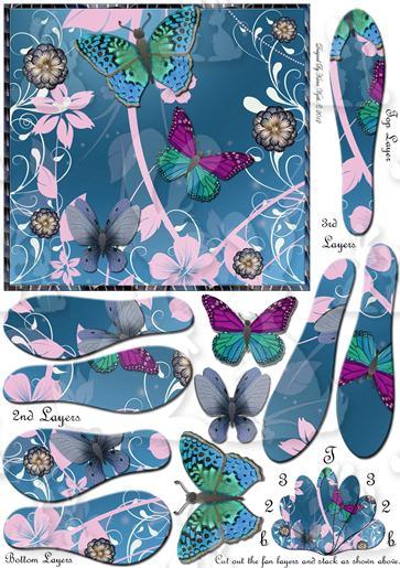 floral flutter fan stacker